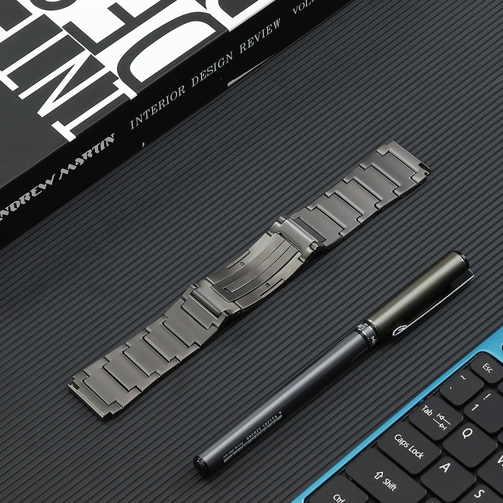 Watch Band for Huawei Watch 4 Pro GT 3 46mm GT 2 46mm GT 3 Porsche Design 3 Beads Titanium Steel Bracelet Straps 22mm Watch Band for Huawei Watch 4 Pro GT 3 46mm GT 2 46mm GT 3 Porsche Design 3 Beads Titanium Steel Bracelet Straps 22mm